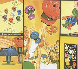 graphics of family playing Poppin Hoppies